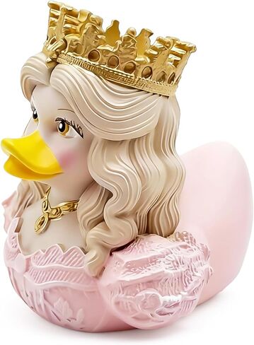Resin Princess Duck Figurine - Unique Handmade Collectible Duck Decor for Car Dashboard, Home Desk | Novelty Funny Duck Gift in Saudi Arabia