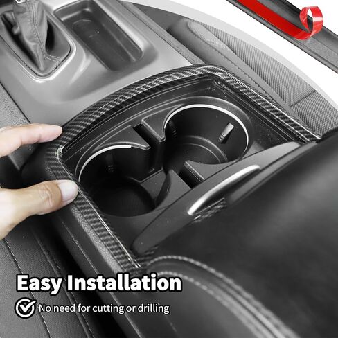 JWWY Carbon Fiber Interior Trim Kit for 2015–2026 Dodge Charger, Center Console Gear Shift Knob AC Cup Holder Door Handle Air Vent Headlight Window Switch Cover Interior Accessories 24PCS in Kuwait