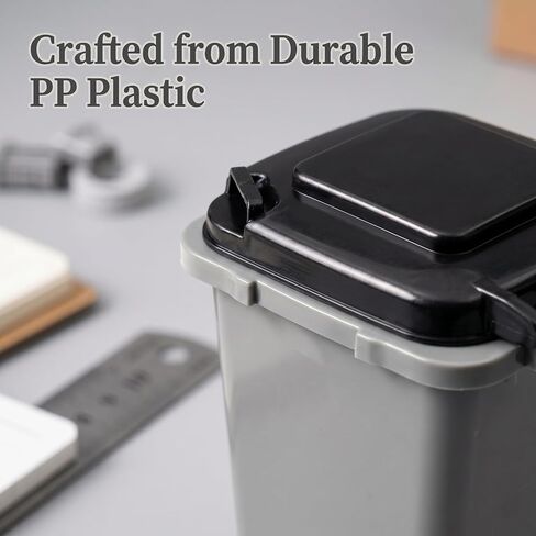 Funny Pen Holder for Desk, Novelty Tiny Recycle Bin Pencil Holder, Storage for Pencils & Pens, Mini Trash Can for Desk Desktop Miniature Trash Can (Grey) in Kuwait
