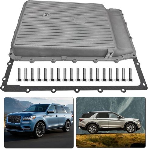 ‌265-897Aluminum Alloy 10-Speed Trans Oil Pan with Gasket - Fits Ford F-150 (2017-2020), F-250/350 SD (2023), Explorer (21-23), Mustang, Expedition, Ranger (19-23) & Lincoln Navigator | OE# HL3Z7A194A in Saudi Arabia