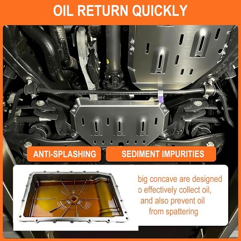 ‌265-897Aluminum Alloy 10-Speed Trans Oil Pan with Gasket - Fits Ford F-150 (2017-2020), F-250/350 SD (2023), Explorer (21-23), Mustang, Expedition, Ranger (19-23) & Lincoln Navigator | OE# HL3Z7A194A in Saudi Arabia
