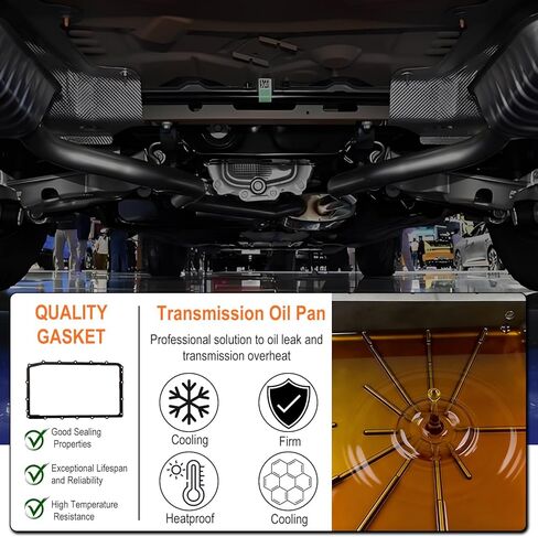 ‌265-897Aluminum Alloy 10-Speed Trans Oil Pan with Gasket - Fits Ford F-150 (2017-2020), F-250/350 SD (2023), Explorer (21-23), Mustang, Expedition, Ranger (19-23) & Lincoln Navigator | OE# HL3Z7A194A in Saudi Arabia