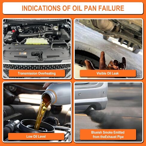 ‌265-897Aluminum Alloy 10-Speed Trans Oil Pan with Gasket - Fits Ford F-150 (2017-2020), F-250/350 SD (2023), Explorer (21-23), Mustang, Expedition, Ranger (19-23) & Lincoln Navigator | OE# HL3Z7A194A in Saudi Arabia