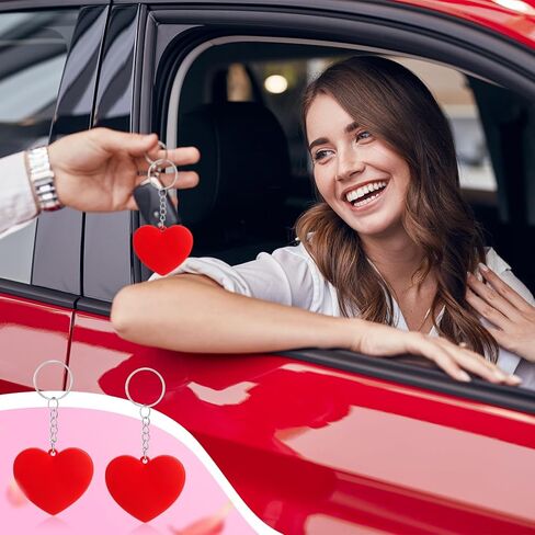 Sureio Valentine's Day Keychain Bulk Red Heart Keychain Accessories for Valentine's Day Gifts, Backpacks Decor in Kuwait