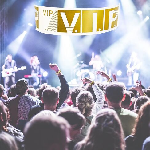 200PCS Waterproof VIP Wristbands Gold Party Armbands Lightweight Paper Wristbands for Amusement Parks, Concerts, Fairs, Festivals and Events(Metallic Gold) in Saudi Arabia
