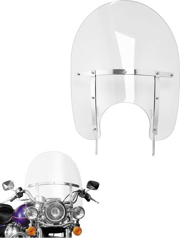 TCMT Motorcycle Windshields Chrome Bracket Windscreen Fits for Harley Davidson 1995-2022 Road King 2017-2025 Road King Special in Kuwait