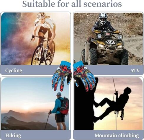 Motorcycle & Cycling Gloves for Men Women, Breathable Comfortable Durable Touchscreen, Adjustable Wrist Strap for Motorbike BMX ATV Dirt Bike Climbing MTB in Saudi Arabia