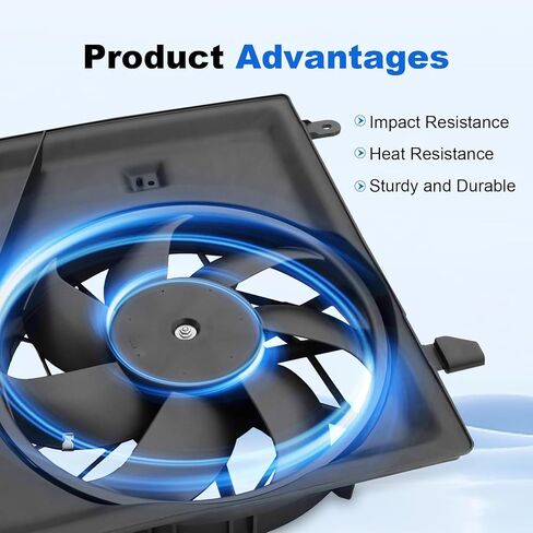 Engine Dual Radiator Cooling Fan Assembly 25927026 Replacement for Chevrolet Traverse 2009-2017 Replacement for GMC Acadia 2007-2017 V6 3.6L Electric Radiator Condenser Replaces 621-390 20972760 in Kuwait
