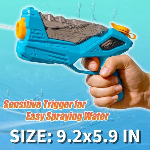 6 Pack Water Guns for Kids Adults - 6 Color Squirt Gun with Trigger, Long Range Water Pistol, Super Water Blaster Soaker Toys for Pool, Beach, Yard & Summer Party in Saudi Arabia