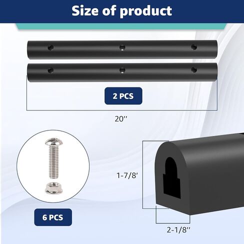 2090616-2 20-Inch Rubber Bumper Guard Protector Strips 2PCS Loading Dock Protector & Rear Fender Pad Bump Stop for Trucks Vans Trailers with Install Screws in Saudi Arabia