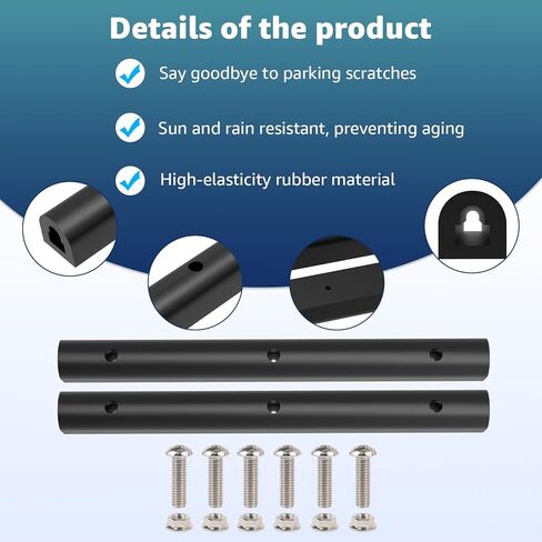 2090616-2 20-Inch Rubber Bumper Guard Protector Strips 2PCS Loading Dock Protector & Rear Fender Pad Bump Stop for Trucks Vans Trailers with Install Screws in Saudi Arabia
