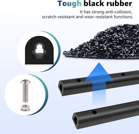 2090616-2 20-Inch Rubber Bumper Guard Protector Strips 2PCS Loading Dock Protector & Rear Fender Pad Bump Stop for Trucks Vans Trailers with Install Screws in Saudi Arabia