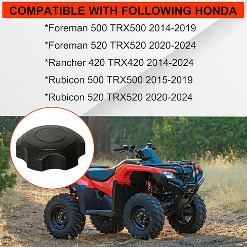 غطاء خزان الوقود غطاء غاز متوافق مع Honda ATV Foreman 500 520 Rancher 420 2014-2024 Rubicon 500 520 2015-2024 OEM # 17620-HR3-A20 أسود in Kuwait