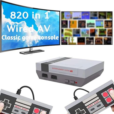 Classic Mini Retro Game Console Built in Classic Video Games,AV Output Handheld Game System with Dual Wired Controllers,Plug and Play. in Saudi Arabia