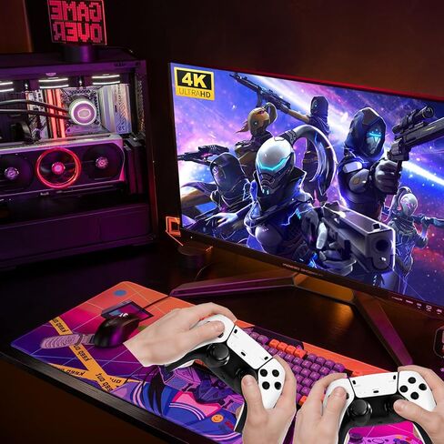 وحدة تحكم ألعاب ريترو مطورة لعام 2025، وحدات تحكم ألعاب فيديو 4K HDMI مع أكثر من 40,000 لعبة و23 محاكيًا، عصا ألعاب الفيديو للتوصيل والتشغيل (128 جيجا) in Kuwait