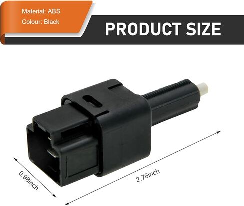 Car Brake Light Switch, Plug and Play Stop Switch Assembly with Insulated Housing, Control Unit Replacement OEM# 25320AX00A 25320AX00C 25320-AX00B, Compatible with Nissan Infiniti (Black) in Kuwait