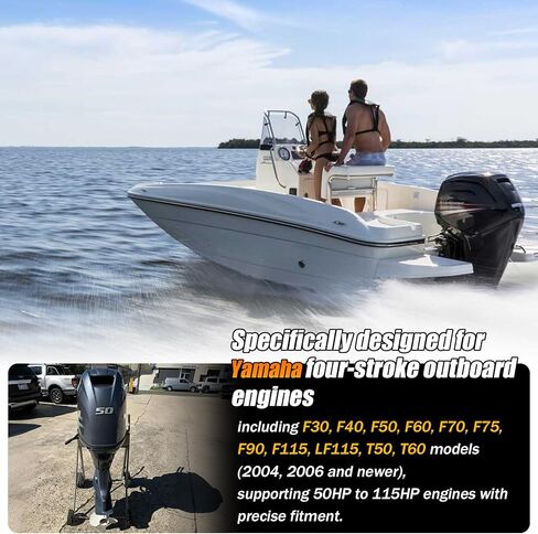 Fuel Filter Element 6D8-WS24A-00-00 for Yamaha 4 Stroke Outboard Engine Compatible with F30 F40 F50 F60 F70 F75 F90 F115 LF115 T50 T60 50HP-115HP - 2 Pcs ﻿ in Saudi Arabia