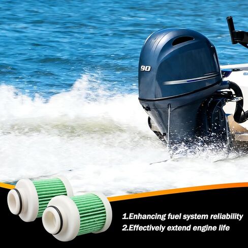 Fuel Filter Element 6D8-WS24A-00-00 for Yamaha 4 Stroke Outboard Engine Compatible with F30 F40 F50 F60 F70 F75 F90 F115 LF115 T50 T60 50HP-115HP - 2 Pcs ﻿ in Saudi Arabia