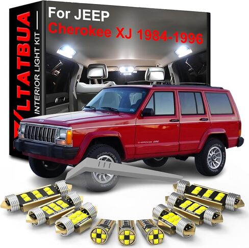 LED Interior Light Kit Package Replacement for JEEP Cherokee XJ 1984 1985 1986 1987 1988 1989 1990 1991 1992 1993 1994 1995 1996 in Kuwait