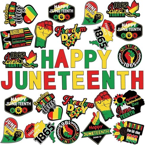 39 جهاز كمبيوتر شخصى سعيد Juneteenth القواطع الحرية يوم ديكور الحزب 19 يونيو 1865 الديكور أفريقيا الأمريكية الاستقلال القواطع ورقة لمهرجان الأمريكية الأفريقية لوحة الإعلانات ديكور الحزب in Kuwait