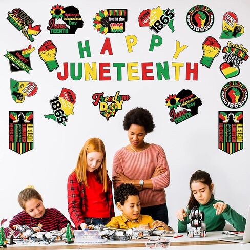 39 جهاز كمبيوتر شخصى سعيد Juneteenth القواطع الحرية يوم ديكور الحزب 19 يونيو 1865 الديكور أفريقيا الأمريكية الاستقلال القواطع ورقة لمهرجان الأمريكية الأفريقية لوحة الإعلانات ديكور الحزب in Kuwait