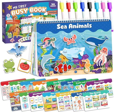 Montessori Busy Book for Toddlers 3-5, Activity Books for Kids, Toddler Busy Book for Preschool and Kindergarten Learning Activities in Saudi Arabia