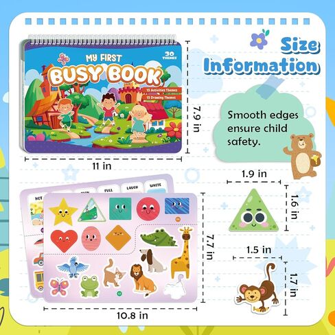 Montessori Busy Book for Toddlers 3-5, Activity Books for Kids, Toddler Busy Book for Preschool and Kindergarten Learning Activities in Saudi Arabia
