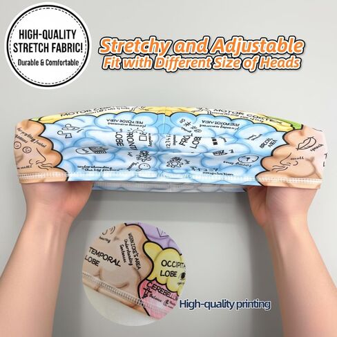 Brain Science Educational Hat, Learning Tool for Brain Function and Anatomy, Interactive Wearable with Labeled Lobes and Cortex, Educational Tool and Gift (2) in Saudi Arabia