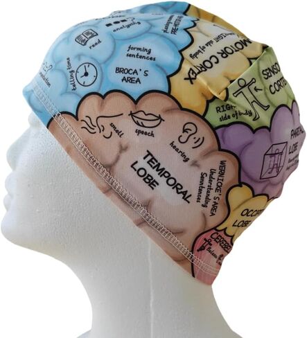 Brain Science Educational Hat, Learning Tool for Brain Function and Anatomy, Interactive Wearable with Labeled Lobes and Cortex, Educational Tool and Gift (2) in Saudi Arabia