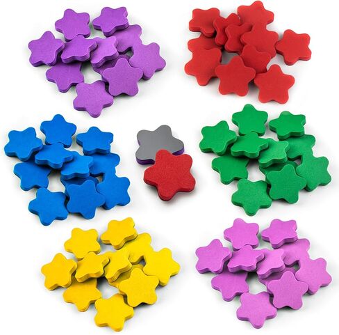 TOMMYHOME Magnetic Ten Frame Set of 74 PCS,Kindergarten Math Classroom Must Have counters,Educational Math Game Toys Suitable for Kids 5-7. (Star) in Saudi Arabia