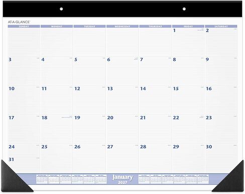 AT-A-GLANCE 2027 Desk Pad Calendar, Monthly Desk Wall Planner, 24" x 19", Blue/Gray (SW2300027) in Kuwait