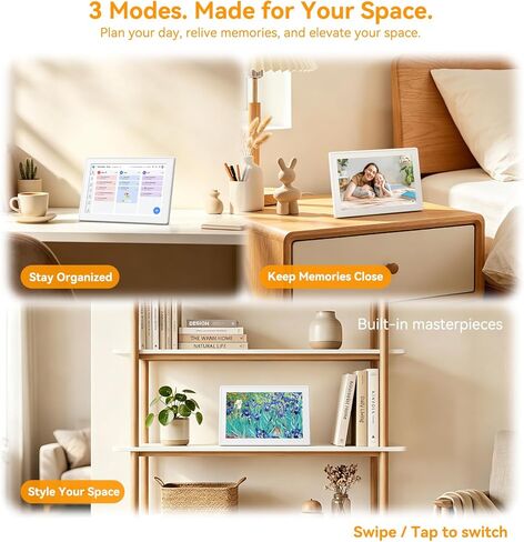 Digital Calendar 10.1-inch, 3-in-1 Electronic Smart Calendar, Photo Frame & Art Gallery WiFi Personal Planner No Subscription Meal Planner Lists & Tasks Ideal Gift for Mom Dad Family Friends in Saudi Arabia