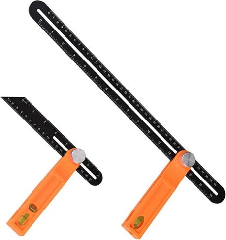 Angle Finder Tool Ruler Protractor With T-Bevel And Tri Square,Sliding Measuring Tool,20Cm/40cm Aluminum Alloy Construction(40cm) in Saudi Arabia