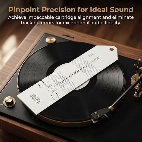 Turntable Cartridge Stylus Alignment Protractor - Precision Vinyl Record Calibration Tool for Phono Cartridge Setup & Adjustment with Record Players in Saudi Arabia