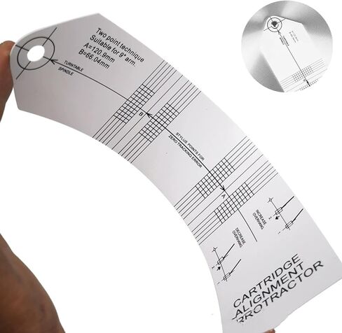 Turntable Cartridge Stylus Alignment Protractor - Precision Vinyl Record Calibration Tool for Phono Cartridge Setup & Adjustment with Record Players in Saudi Arabia