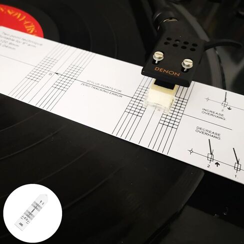 Turntable Cartridge Stylus Alignment Protractor - Precision Vinyl Record Calibration Tool for Phono Cartridge Setup & Adjustment with Record Players in Saudi Arabia