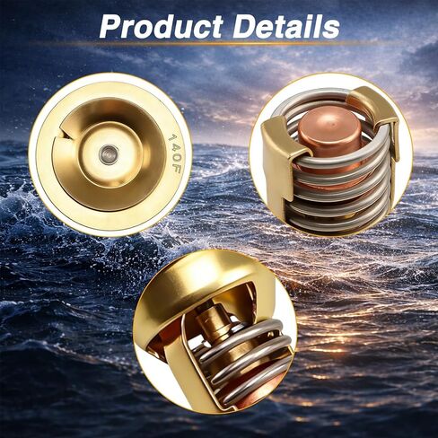 Thermostat Kit Compatible with Mercury Marine Mercruiser 2.5L 3.0L Engine Replace# 59078Q3 59078T3 59078 Sierra 18-3650 in Kuwait