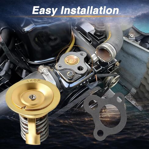 Thermostat Kit Compatible with Mercury Marine Mercruiser 2.5L 3.0L Engine Replace# 59078Q3 59078T3 59078 Sierra 18-3650 in Kuwait