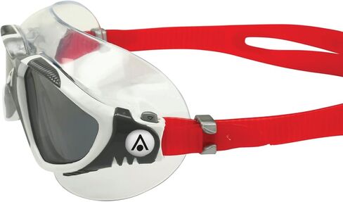 Vista Adult Unisex Swim Goggles - OneTouch Custom Fit, Wide Peripheral Vision - Durable Mask for Active Open Water Swimmers - Smoke lens, Transparent/Dark Grey Frame in Saudi Arabia