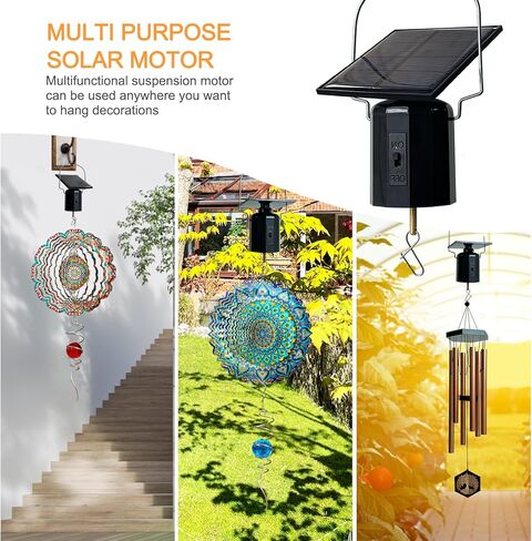 Solar Powered Wind Spinner Motor, Revolving Hanging Display for Wind Spinners, Windchime, Suncatcher, Christmas Ornament, Rotating for Patio Lawn Garden Decoration Outdoor Decor in Saudi Arabia