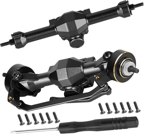 Front Rear Axles Upgrades Part for 1/30 SCX30 Jeep Wrangler JLU 4X4/F0rd Bronco 4X4 Chev rolet K10 AXI-2260T1/AXI-2261T2/AXI-2048T1,Aluminum Front&Rear Axle,Color in Saudi Arabia
