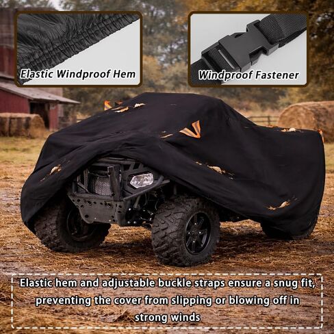 ATV Cover for Polaris Sportsman 570 Premium 2018–2026, Heavy Duty Water-Resistant Polyester, Windproof with Elastic Hem & Buckle Straps, UV Protection Quad Cover with Reflective Strips in Saudi Arabia