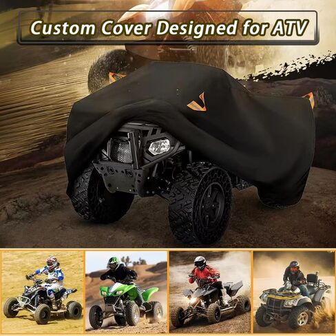 ATV Cover for Polaris Sportsman 570 Premium 2018–2026, Heavy Duty Water-Resistant Polyester, Windproof with Elastic Hem & Buckle Straps, UV Protection Quad Cover with Reflective Strips in Saudi Arabia