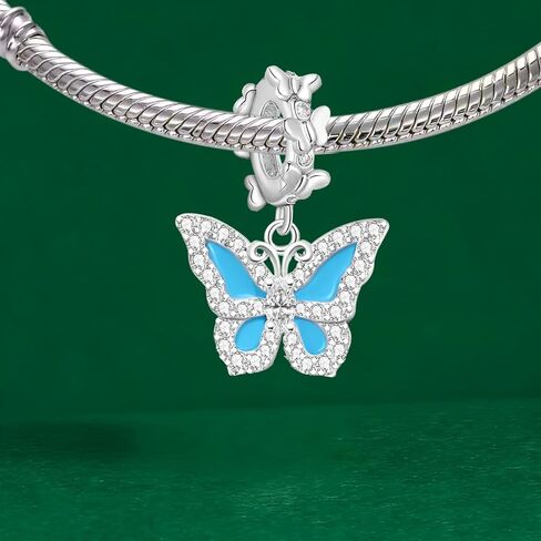 1Pc 925 Silver Fashionable inlaid butterfly pendant Charm Bead Fit DIY Jewelry Matching Fine Jewellery Gifts For Mom Party Favors in Kuwait