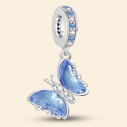 1Pc 925 Silver Fashionable inlaid butterfly pendant Charm Bead Fit DIY Jewelry Matching Fine Jewellery Gifts For Mom Party Favors in Kuwait