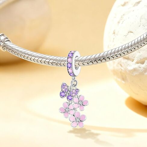 1Pc 925 Silver Fashionable inlaid butterfly pendant Charm Bead Fit DIY Jewelry Matching Fine Jewellery Gifts For Mom Party Favors in Kuwait