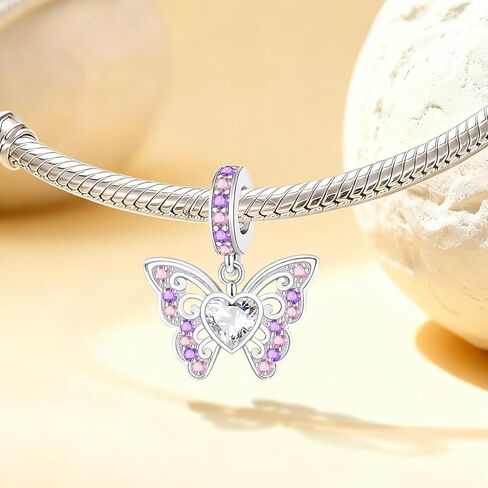 1Pc 925 Silver Fashionable inlaid butterfly pendant Charm Bead Fit DIY Jewelry Matching Fine Jewellery Gifts For Mom Party Favors in Kuwait