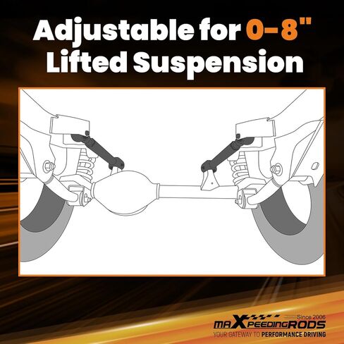 أذرع التحكم العلوية الأمامية القابلة للتعديل من maxpeedingrods لسيارة جيب شيروكي XJ Wrangler TJ، لسيارة جيب جراند شيروكي ZJ WJ مع رفع 0-8 بوصة in Kuwait