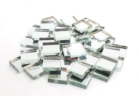 3/4 Inch (20mm) Mirrored Square Mosaic Tile, 3 Pound (48 oz) Bulk Assortment of Mosaic Tiles in Kuwait