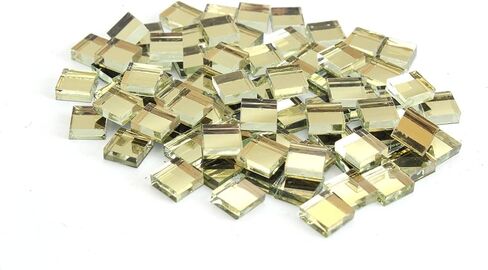 3/4 Inch (20mm) Mirrored Square Mosaic Tile, 3 Pound (48 oz) Bulk Assortment of Mosaic Tiles in Kuwait